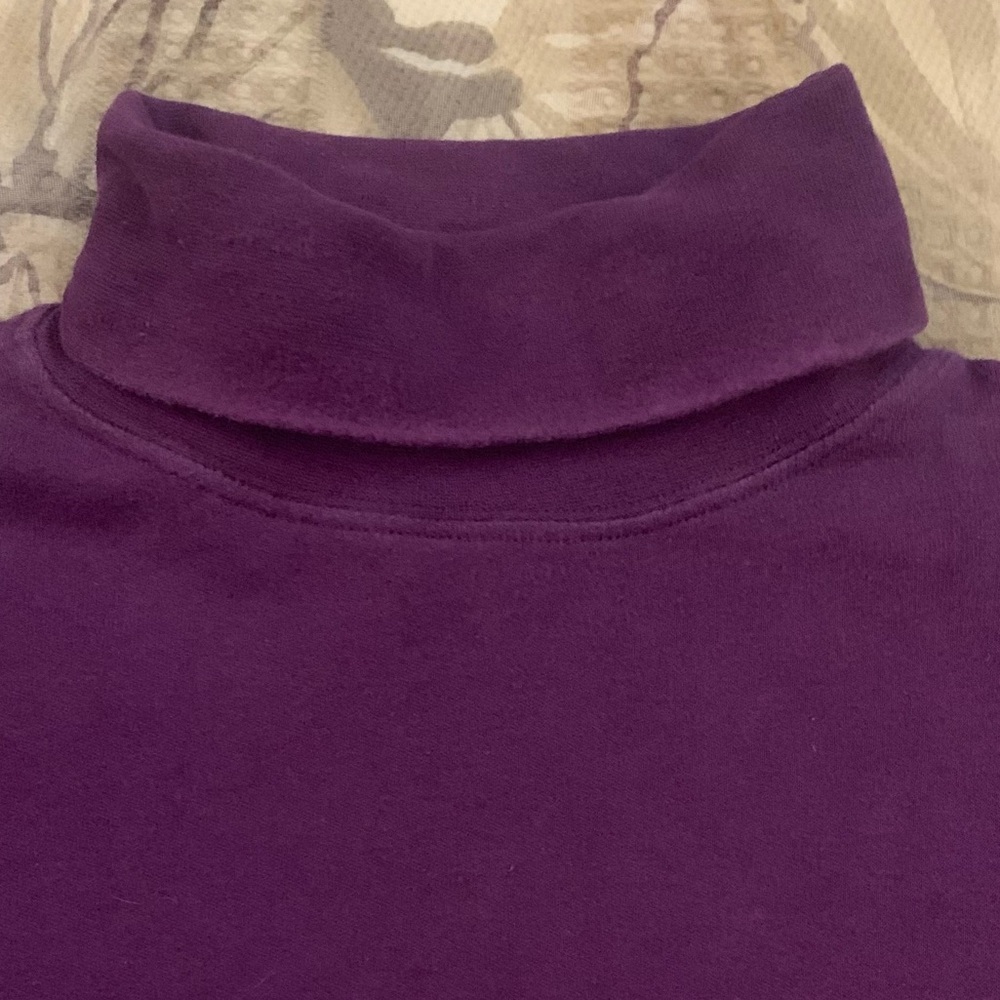 TRAILS All Cotton Purple Turtleneck Jersey